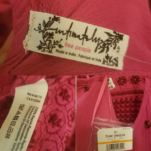 FREE PEOPLE New Slip Sleeveless Beaded shift S - Picture 6 of 9